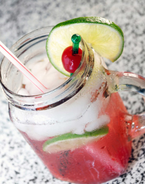 Cherry Lime Infused Water