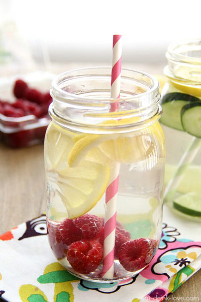 Lemon Raspberry Infused Water