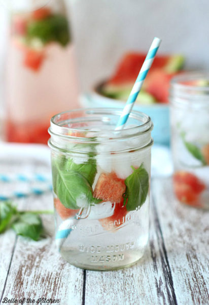 Watermelon Basil Infused Water