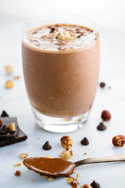 chocolate and hazelnut homemade smoothie recipe