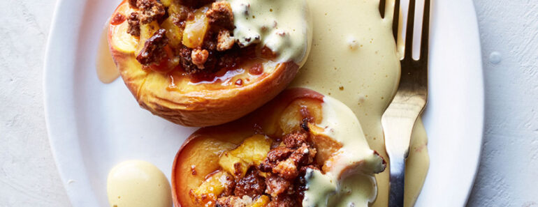 Baked Stuffed Amaretti Peaches