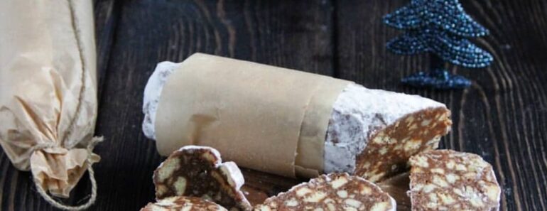 Italian Chocolate Salami (Christmas Edition)